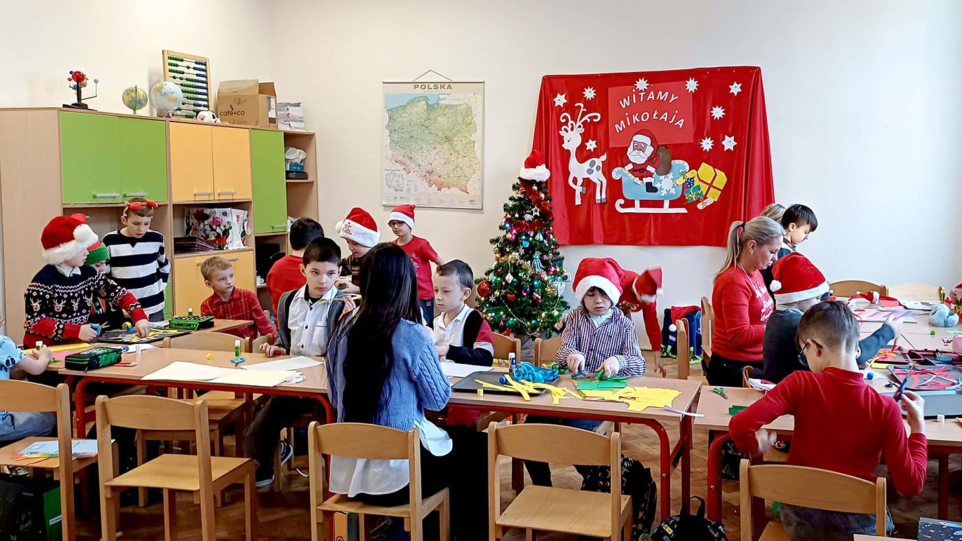 Choinka od Serca i Łańcuch Przyjaźni w klasach pierwszych