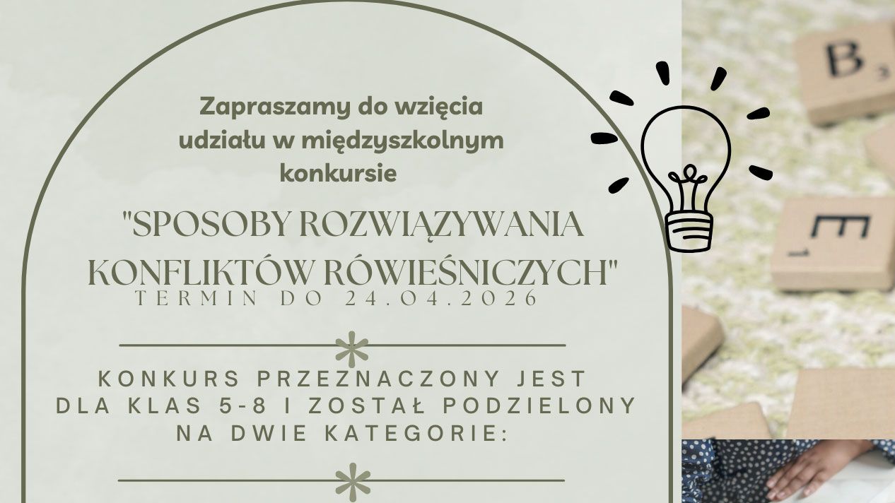 Konkurs „Sposoby rozwiązywania konfliktów rówieśniczych”